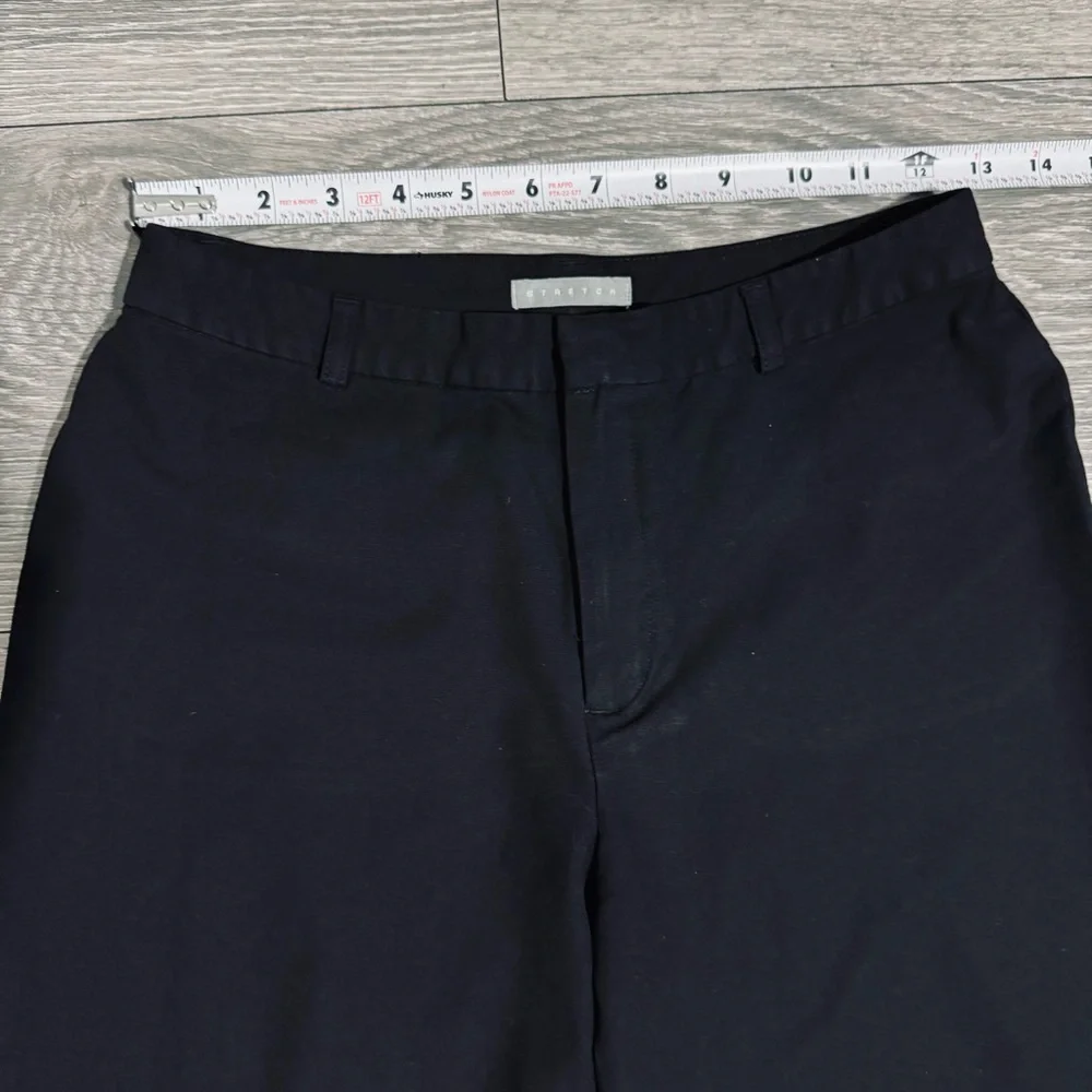Old Navy Collection Women Black Stretch Office Business Casual Straight Pants 4L